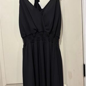 Lush Black Backless Dress
